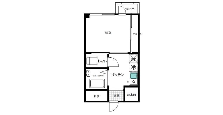 307号室 間取り図（提供画像・撮影時期未確認）